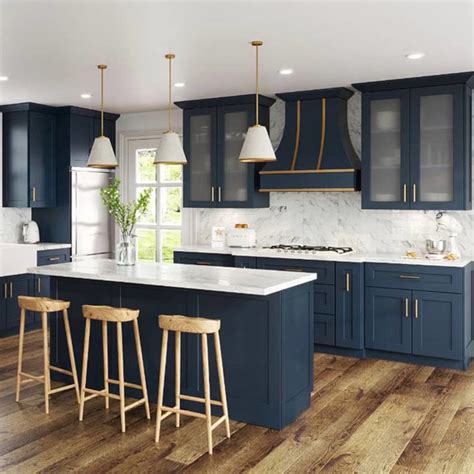 navy shaker kitchen cabinets chino.